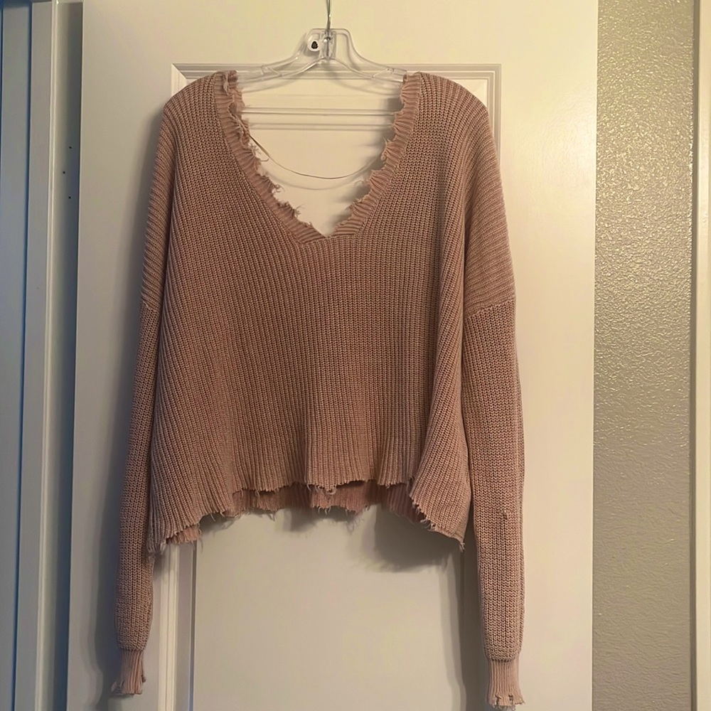 light knitted sweater